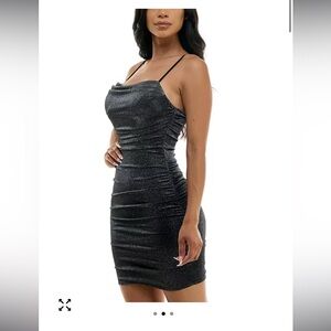 BCX Shimmering Black Mini Dress